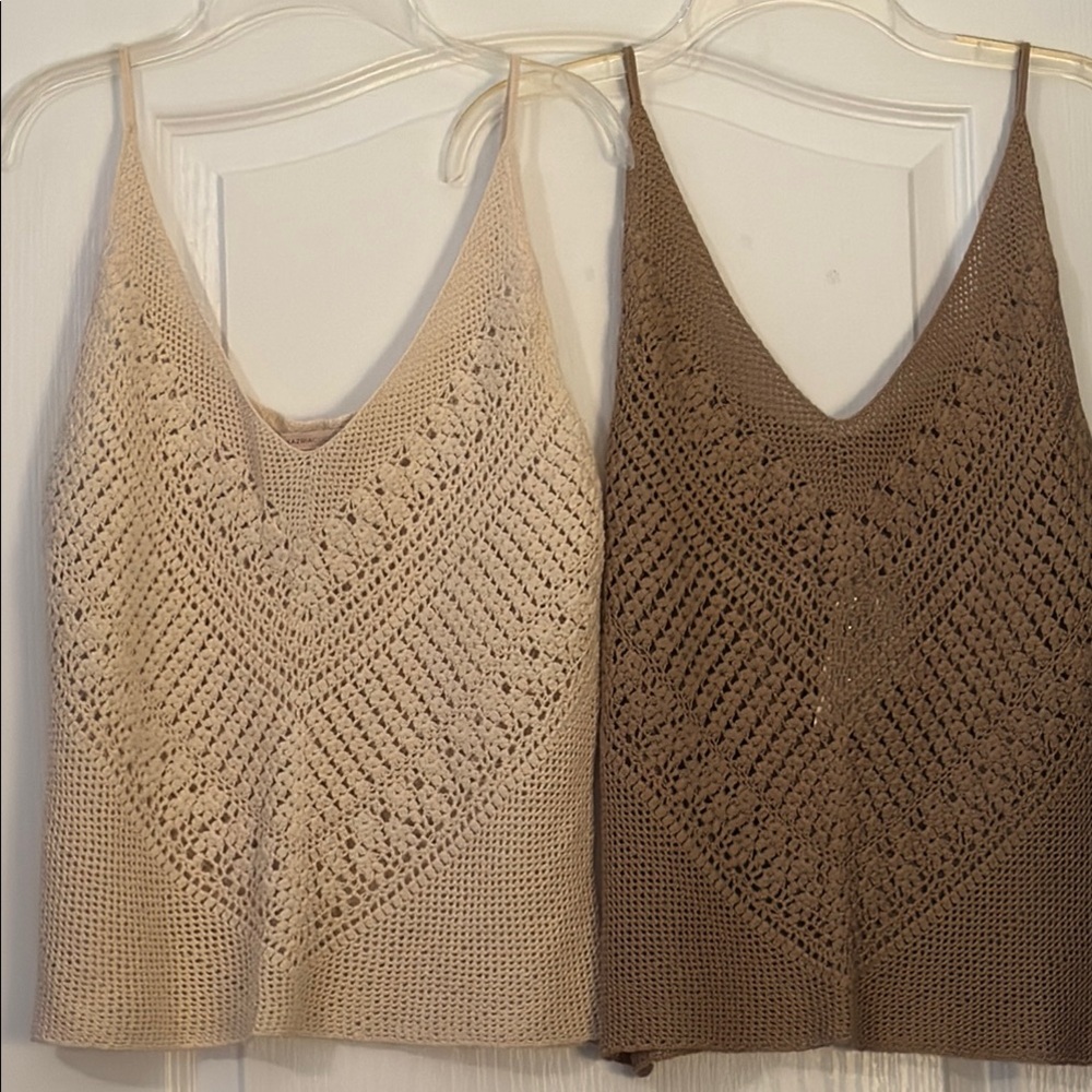 BCBG Crochet Knit Cami Tops-Bundle